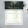 thumbnail image 4 of Wolf Valance Rod Pocket Window Curtain for Kitchen Magical Forest Night Wild Animals Running Privacy Window Valances for Living Room Kitchen 54 by 18 in, 1 Panel, 4 of 6
