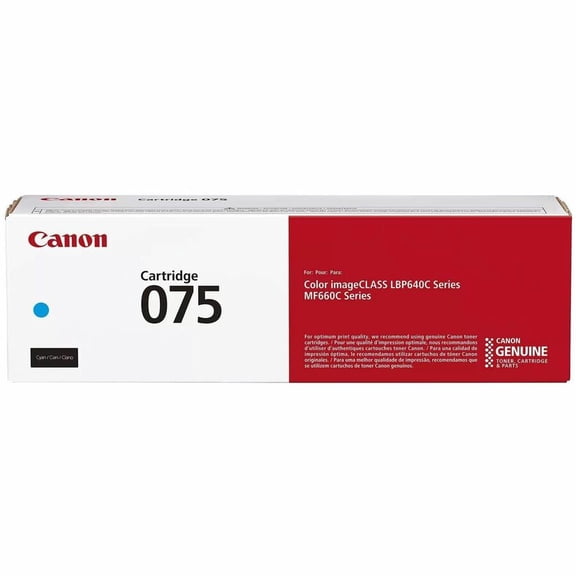 Canon 075 Original Laser Toner Cartridge, Cyan Pack