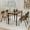Brown, variant on 5-Piece Dining Table Set Metal Frame & MDF Board Perfect for 4 Persons Essential for Any Home Kitchen or Dining Room
