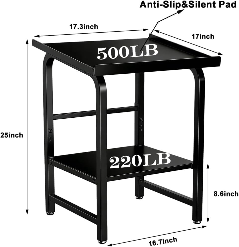 XILIHAI 500LBS Heavy Duty Dumbbell Rack, 2-Tier Weight Stand for Home Gym, Anti-Slip Space-Saving Storage (Rack Only)