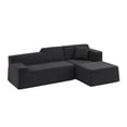 thumbnail image 5 of Leumius 96" Modular Sectional Sofa Couches,L-Shape Couch 3 Seat Modular Sofa Memory Foam Sectional Couches for Living Room, Cloud Couch with Oversized Chaise(Black,Right Facing Chaise), 5 of 8
