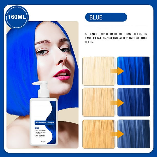 Champú para fijar el color del cabello, tintes para el cabello, champú para fijar el color y cuidado del cabello, champú amarillo de transferencia, 160 ml