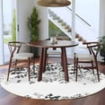 thumbnail image 3 of Round Rug 6Ft Washable Non-Slip, Black Leaves Circle Area Rugs for Living Room Bedroom, Summer Botanical Indoor Floor Mats Carpet Runner for Home Decor Aesthetic, 3 of 8