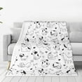 thumbnail image 3 of Puppy Blanket Gifts for Puppy Lover Warm Flannel Plush Sketch Line Art Dogs Blanket Pet Throw Blanket Puppies Gifts for Kids Adults 50"x 40" Couch Sofa Couch Living Room Bed Camping Travel Decor, 3 of 6