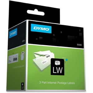 DYMO LW 3-Part Internet Postage Labels for LabelWriter Label Printers, White, 2-1/4'' x 7'', 1 roll of