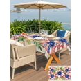 thumbnail image 5 of Outdoor Tablecloth with Umbrella Hole for Patio/Picnic/Party/Camping, 4th of July Daisy Waterproof Table Cloth Rectangle Table Cover Washable, Watercolor Independence Day Flroal (60"x 120"), 5 of 8