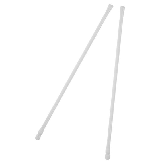 Hemoton 4 Pcs Steel Tension Rod Telescopic Rod Tension Curtain Rod Adjustable Telescopic Rod Home Improvement ( White )