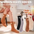 thumbnail image 2 of Womens Fuzzy Socks Cozy Fluffy Winter Cabin Slipper Warm Fleece Soft Thick Comfy Socks 5 Pairs, 2 of 6