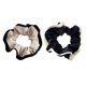thumbnail image 3 of 2 unids Bandas de pelo de cuero negro y beige Corbatas para el cabello Cuerdas para niñas Cuerdas de pelo, 3 of 5