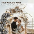 thumbnail image 4 of Outsunny 7/6.5/6 ft Gold Wedding Arch Set Backdrop Stand for Birthday Party, 4 of 10