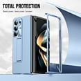 thumbnail image 3 of Allytechgroup Galaxy Z Fold 6 Case with Build in Screen Protector, PU Leather Slim Fit Kickstand Shockproof Luxury Bumper Phone Case Cover for Samsung Galaxy Z Fold 6 - Blue, 3 of 7