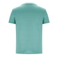 thumbnail image 4 of Mens Shirts Plus Size under $5 Short Sleeve Crew Neck Pocket Cotton T-Shirts Casual Basic Tshirts Tee Light Blue M, 4 of 5