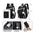 thumbnail image 3 of Mochila Kawaii Estilo Coreano Juvenil Moda Con Puerto Usb, 3 of 5