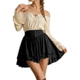 thumbnail image 4 of Rggeeun Halloween Costumes for Women Renaissance Corset Halloween Costumes Layered Ruffle A Line Skirt Holiday Stylish,Black,Xl, 4 of 5