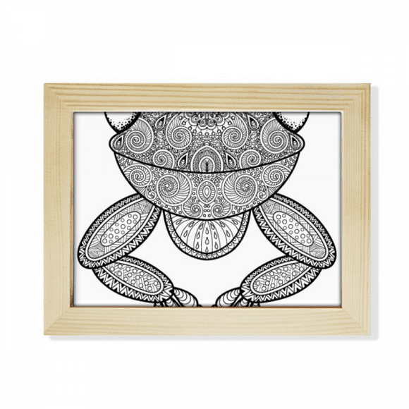 Paint Small Frog Green Desktop Photo Frame Picture Art Decoration Painting 6x8 inch