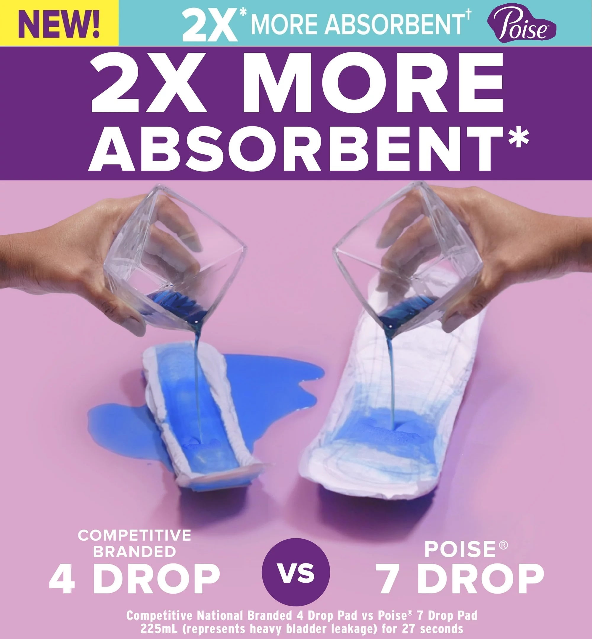 Poise Incontinence Pads for Women, 7 Drop, Ultra Absorbency, Long, 78Ct , 1Qty