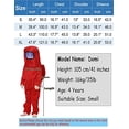 thumbnail image 3 of Disfraz astronauta niños Noucher, traje espacial, mono rojo, mochila Halloween, disfraces cosplay niños y niñas 3-10 años (Talla L (7-8), rojo), 3 of 3