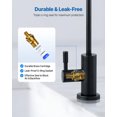 thumbnail image 4 of VEVOR Stainless Steel Faucet, Lead-Free Water Purifier Faucets, Reverse Osmosis Faucet with Solid Brass Valve, High Arch Drinking Water Faucets For Kitchen Sink, Bar Counter, Cafe Shop, Matte Black, 4 of 9