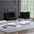 thumbnail image 2 of Velvet Black Accent Chair with Silver Chrome Base - 1 Chair, 2 of 4