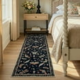 thumbnail image 4 of Moynesa 2'x6' Insect Runner Rug Washable Kitchen Runner Rug Vintage Botanical Bug Accent Runner for ‎Hallway Laundry ‎Bathroom Bedroom Entryway Stain Resistant Non Slip, Black, 4 of 11
