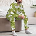 thumbnail image 7 of Naloa Lovely Chickens Men’s Pajamas Set - Long Sleeve Button Down Sleep Shirt and Pajama Bottoms Sleepwear Set-Medium, 7 of 7