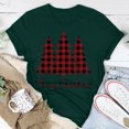 thumbnail image 2 of Haut de Sapin de Noël Femme Décontracté Col Rond Manches Courtes T-shirt Imprimé Sapin de Noël Haut, 2 of 6