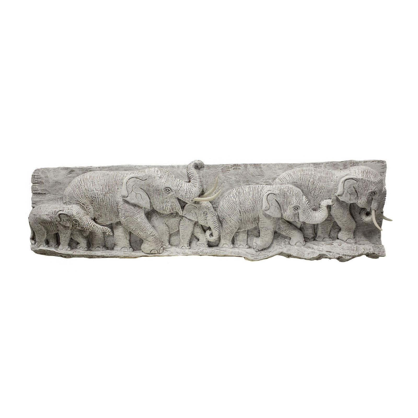 Sagebrook Home Carved Elephant Wall Decor