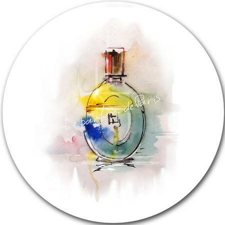 Metal Perfume Bottle - Design Art 'Perfume Bottle' Graphic Art Print on Metal
