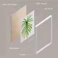 thumbnail image 4 of PixonSign Framed Wall Art Adhesive Canvas Poster Set of 4 Vibrant Green Tropical Plant Leaf Prints Nature Wilderness Leaves Digital Modern Art Decorative Classic Home Decor - 11"x14" White, 4 of 5