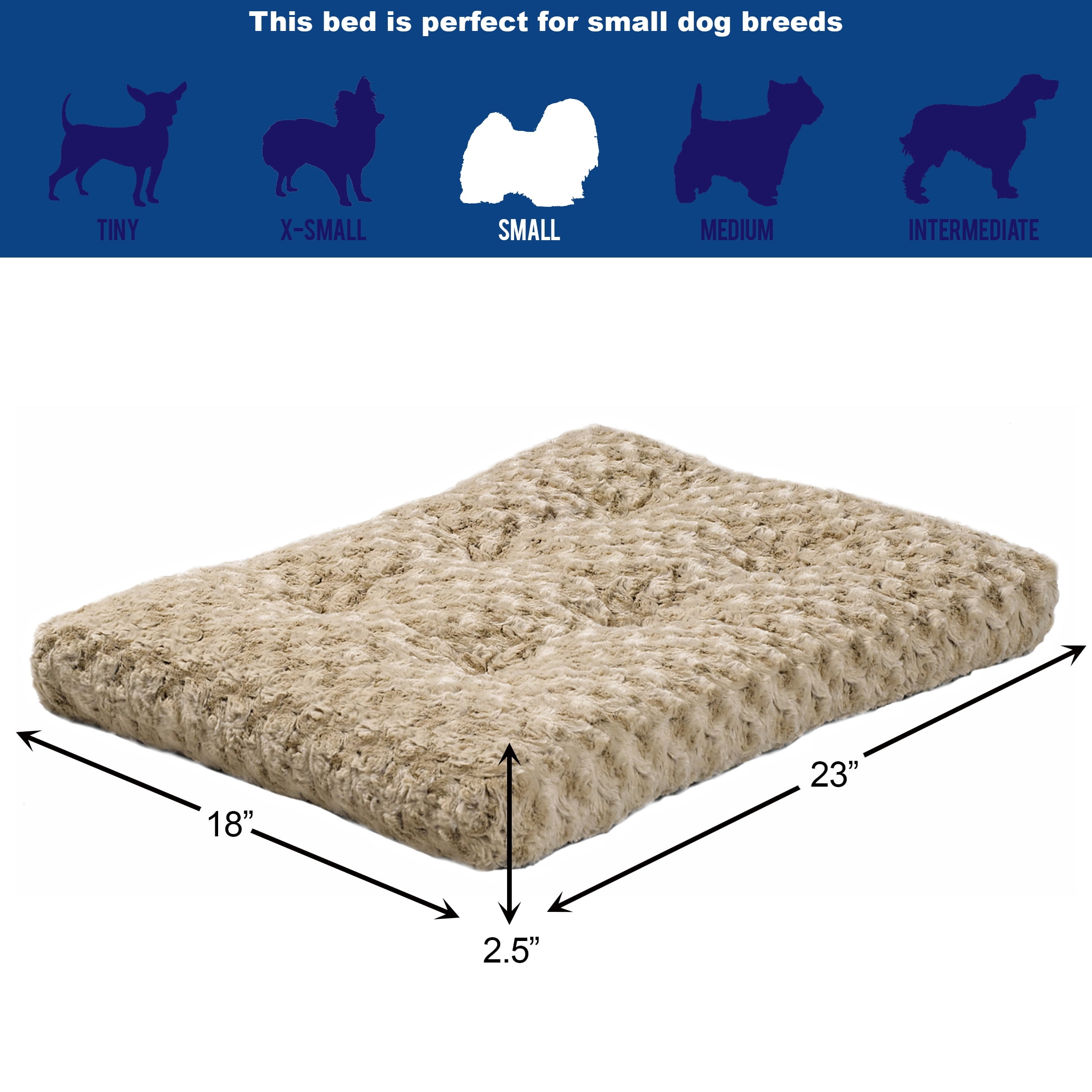 MidWest Quiet Time Dog Bed & Crate Mat, Deluxe Ombre Swirl, 22