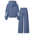 thumbnail image 7 of Hvogkswy Boys Girls Sweatsuit Floral Print Kids Sweat Suits Long Sleeve Hooded Sweatshirt & Wide Leg Sweatpant Fall Fashion Tracksuits, 7 of 7