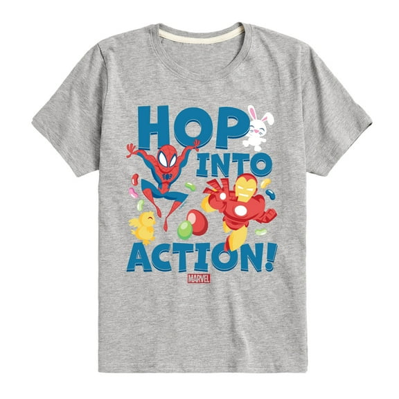 Marvel The Avengers - Easter Hop Into Action - Toddler And Youth Short Sleeve Graphic T-Shirt