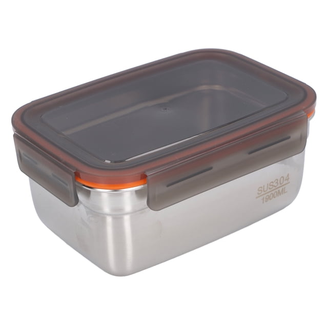 Contenedor De Almacenamiento De Alimentos Reutilizable De Acero Inoxidable, A Prueba De Fugas Con Tapas Herméticas Para Cocina, Contenedores De Sobras