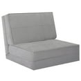thumbnail image 2 of Topcobe Convertible Lounger Folding Sofa Sleeper Bed, Double Sofa Bed for Living Room, Simple Stylish Design, Gray, 2 of 7