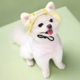thumbnail image 1 of Sombrero para el sol para mascotas, lindo sombrero para perros con orejas abiertas, anticaída, ajustable, protección solar, orejas no apretadas, sombrero de princesa de algodón, 1 of 6