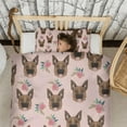 thumbnail image 3 of German Shepherd and Flowers Duvet Cover and Pillowcase Set for Single Bedding, Bedroom Accessories for Kids Teens, 3 of 5
