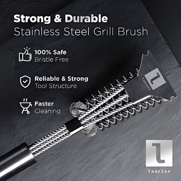 ACDANC Bristle Free Grill Brush,BBQ Brush,Grill Scraper,Safe Grill Brush,Grill Brush,Stainless Grill Brush