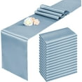 thumbnail image 2 of 15 Pack Dusty Blue Satin Table Runners 12 x 108 Inch Long Table Runners for Rectangle Round Tables, Smooth Satin Table Runner for Wedding,Birthday Party Banquets Graduation Engagements Decoration, 2 of 9