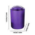 thumbnail image 5 of Bathroom Accessory Set, Gaqring 6-Piece Plastic Bath Organizer, Purple Lotion Dispenser Toothbrush Holder Soap Dish Trash Can Toilet Brush, 5 of 7