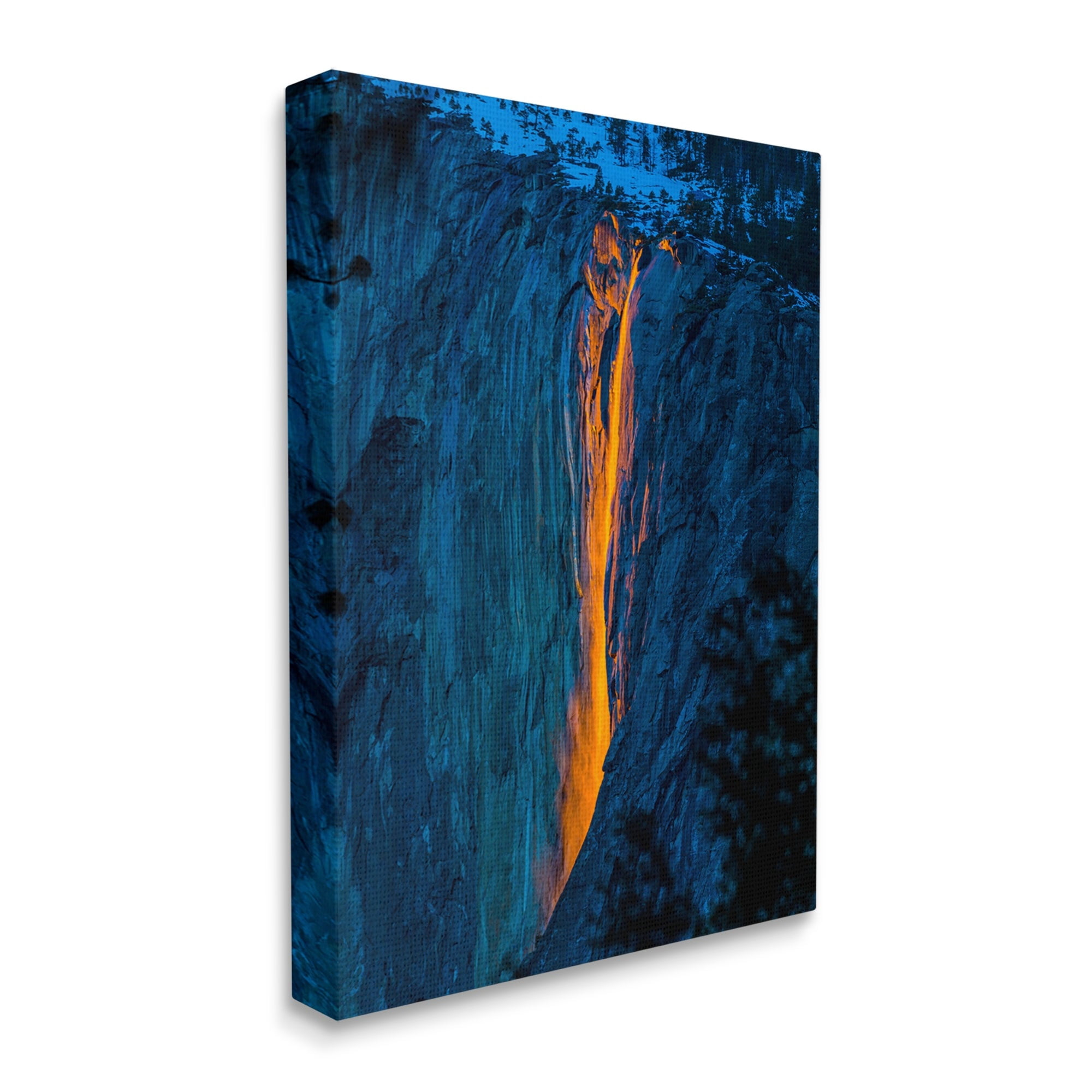 Stupell Industries Lava Flowing Snowy Mountain Side Rock Cliffs Photograph Gallery Wrapped Canvas Print Wall Art, Design by Steve Smith