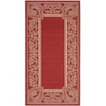thumbnail image 2 of Safavieh Courtyard Cooper Botanical Indoor/Outdoor Area Rug, Red/Natural, 2'7" x 5', 2 of 13