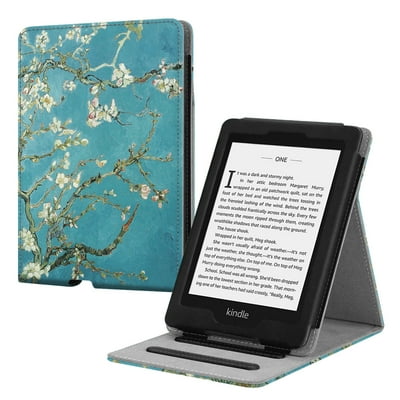 Fintie Flip Case لـ Kindle Paperwhite 10th Gen 2018 ، Slim Fit Vertical Multi-View Stand Cover ، Blossom