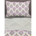 thumbnail image 3 of Fruits Comforter & Sham Bedding Set, Repetitive Exotic Pitaya Dragon Fruit Illustration on Plain Background, 3 pcs Duvet Set Microfiber Filling Quilt, 5 Sizes, Apple Green and Pink, by Ambesonne, 3 of 4