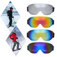 thumbnail image 4 of Newly Upgraded Version Universal Single Layer Ski Goggles Big Spherical Snow Goggles Mountaineering Windproof Glasses For Adults And Children Red, 4 of 5