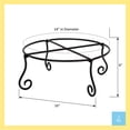 thumbnail image 3 of Achla Designs Large Short Piazza Plant Stand, 17 Inch Diameter, Black Powder Coat Finish, 3 of 5