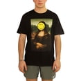 thumbnail image 1 of Elevenparis Hombre Smiley Mona Lisa Camiseta gráfica negra XL, 1 of 4