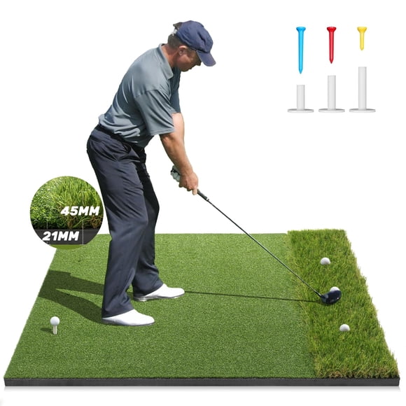 Alfombrilla de golf Ywitio Premium de doble césped, 1,5 x 1,2 m