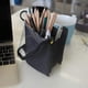 thumbnail image 4 of Rosa roja impermeable viaje semicírculo transparente bolsa de almacenamiento bolsa de maquillaje cremallera bolsa portátil a prueba de polvo vertical papelería bolsa con partición, 4 of 5