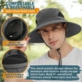 thumbnail image 6 of EINSKEY Sun Hat Waterproof Boonie Hat,Wide Brim Bucket Hat Dark Grey,for Fishing Hiking Camping, 6 of 9