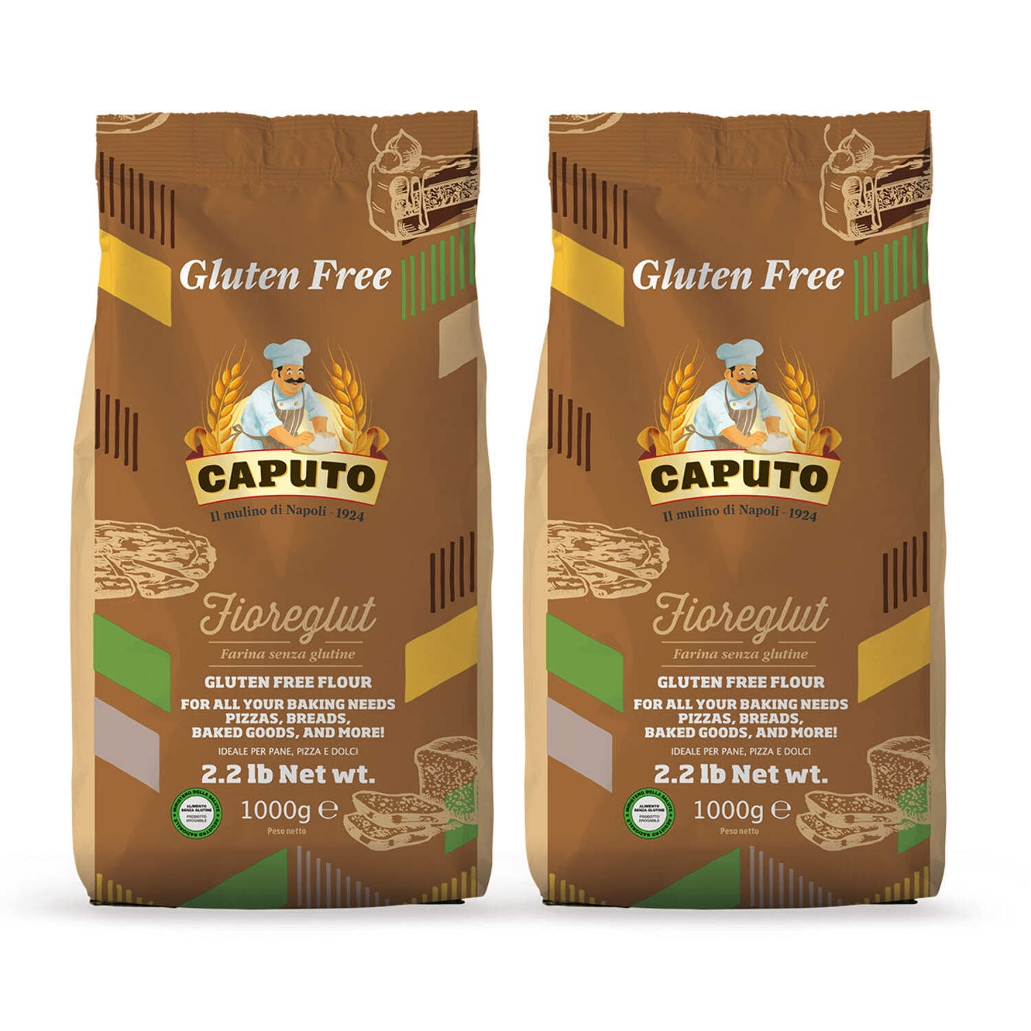 Antimo Caputo Pizza Flour Gluten-Free 2.2 Pound (Pack of 2)
